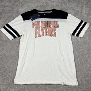 Philadelphia Flyers Fanatics NHL T-Shirt Large White Black Cotton New‎